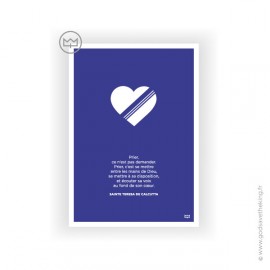 Carte prière Sainte Teresa de Calcutta - Images et cartes religieuses papeterie religieuse Godsavetheking