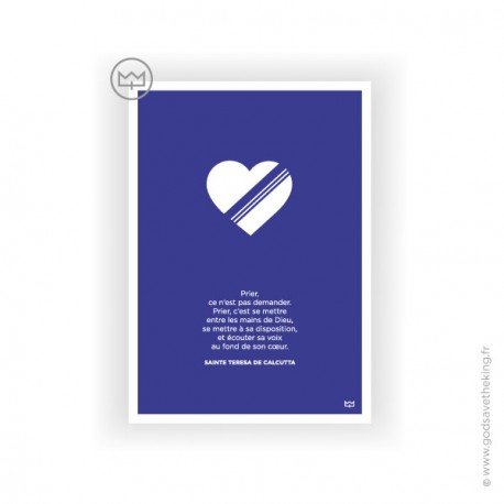 Carte prière Sainte Teresa de Calcutta - Images et cartes religieuses papeterie religieuse Godsavetheking