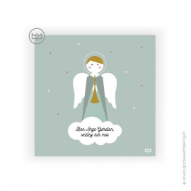 Grande carte Ange gardien en version design - 20 x 20 cm