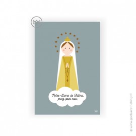 Carte Notre Dame de Fatima priez pour nous - 10,5 x 14,8 cm