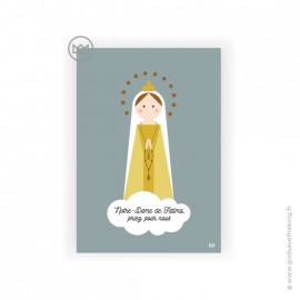 Carte postale Notre Dame de Fatima fêtée le 13 mai - Images et cartes religieuses papeterie religieuse Godsavetheking