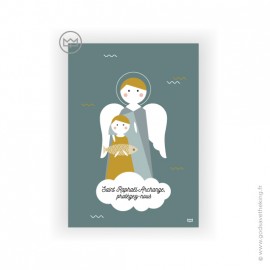 Carte Saint Raphaël Archange et Tobie - Images et cartes religieuses papeterie religieuse God save the king