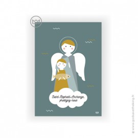 Carte Saint Raphaël Archange et Tobie - Images et cartes religieuses papeterie religieuse Godsavetheking