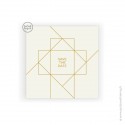 Lot de 6 cartes invitation "Save the date" avec enveloppes blanches -12x12 cm