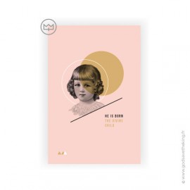 Carte de Noël "Il est né le Divin Enfant" - Prix doux ! Godsavetheking