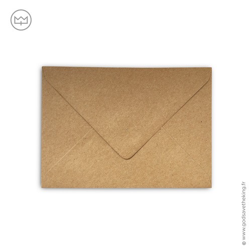 Bon cadeau kraft brun et noir avec enveloppe et étiquette 13,5x17cm - par 6  - RETIF