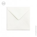 Enveloppe blanche carrée 13 x 13 cm pour carte postale