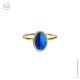 Bague médaille miraculeuse couleur bleu électrique - Bague médaille miraculeuse Godsavetheking
