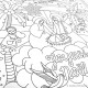 Poster coloriage avec la crèche de Noël format - 42 x 59,4 cm - Livres, coloriages et Activités papeterie religieuse Godsavet...
