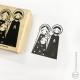 Tampon Sainte Famille avec St Joseph, Ste Marie et l’Enfant Jésus - 5 x 4 cm - Tampons et encreurs papeterie religieuse Godsa...