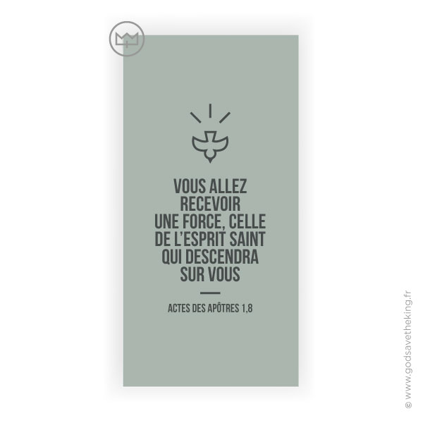 Signet confirmation citation de la Bible Vert God save the king